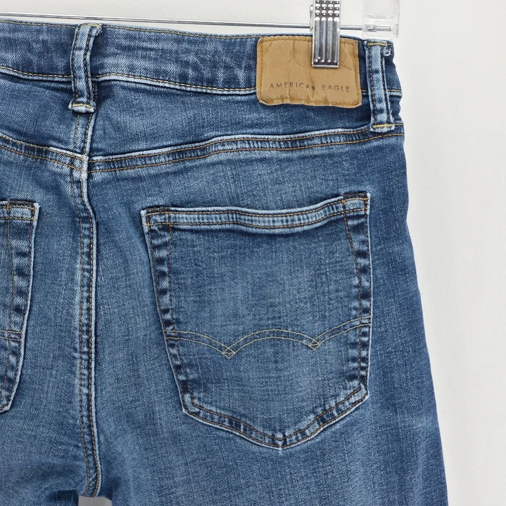 American Eagle Airflex+ Straight Jeans Mens 30x34‎ Blue Excellent